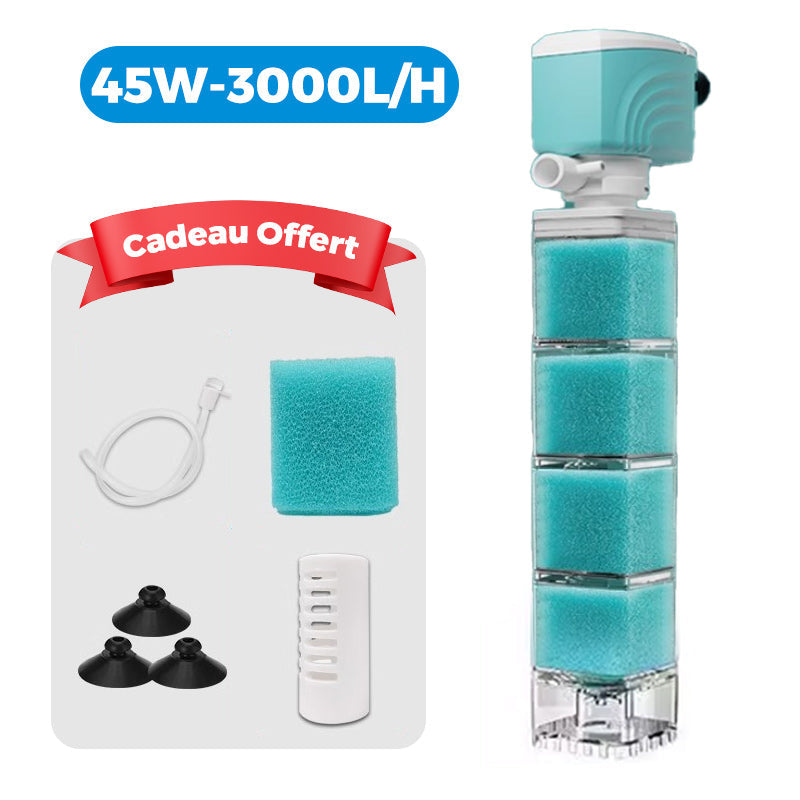 🐠 60% DE RÉDUCTION ! 💦 Filtre Aquarium Automatique - Élimine les Déchets et Mantient l'Eau Claire, Silencieux et Économique 🌊📦