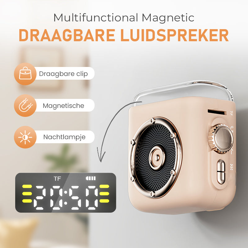 Enceinte Mini Magnétique — Son à 360° et Spectacle de Lumières LED
